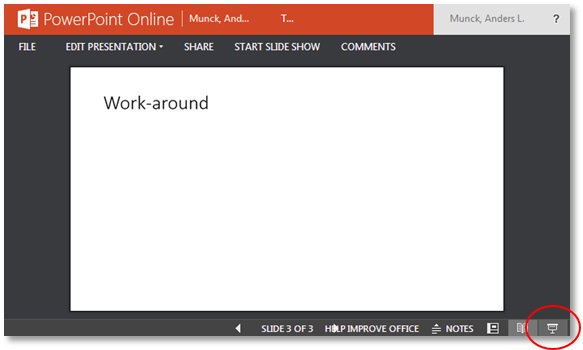 Embed specific PowerPoint slide in SharePoint 2013 page